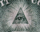 The creepy 'eye' on the back of the 1 dolar bill.