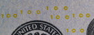 Random yellow 100s on the back of the $100 bill.