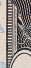 On the $20 bill the text 