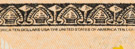 Along the edge of the $10 bill the repeating text 'THE UNITED STATES OF AMERICA  TEN DOLLARS USA'