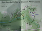 This is a copy of the brochure  map. The previous picture was taken from the position 'Trail Starts'.