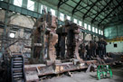 Remains of some of the massive machinery remaining.