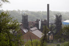 A view of the site. Furnaces 6 and 7 can be seen. The blower engine house is in the foreground.