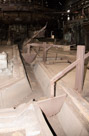 Gates to control the liquid iron as it was drawn out of the blast furnace and into the waiting ladles.