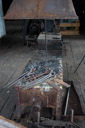 Blacksmith  table and tools still used by the conservators.