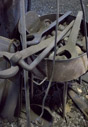 Heavy tools os the railroad trade. Many of the tools were custom made within the machine shop.