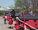 Water guns ( canon positioned near the water ) were the primary defense of Fort McHenry