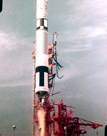 Gemini VIII lift off March 16, 1966. Astronauts Armstrong and Scott aboard.