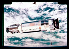 The Agena target vehicle. Note that it has an engine on it in the left of this picture. To the right is the docking collar where the Gemini capsule would dock with the Agena. Once mated the engine on the Agena could be fired by the Gemini crew to put the combination in higher orbit.  Demonstration of this capability was required because on the lunar module had to perform a similar maneuver and engine firing.