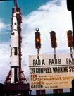 Traffic lights for us workers. 500F is on the mobile launcher. We drove right up and parked on the pad.