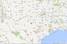 And this map shows Menard in relation to Texas. OK, now we are getting down to serious stuff. We are talking about Texas here for goodness sake. When you are talking about anything relative to Texas  you are talking on a whole higher plain.