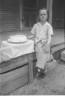 Aged 8 years.
May 19, 1950.
Eighth Birthday. This is at the Johnson Place.