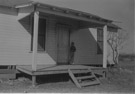 Aged 10 years, 8 months, 27 days.
February 15, 1953.
The Place in town before we moved in. This house was moved from Whiteland to this location. It had been the home of the Santa Fe Railroad section chief at that location before it was abandonded.