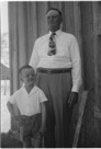 Aged 5 years, 11 months, 27 days.
May 16, 1948.
With dad at the Johnson Place.