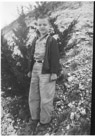 Aged 6 year, 7 months.
December 19, 1948.
Getting our Christmas tree. We were getting one of the local cedars there on the Johnson Place. It was on the hill above the irrigation ditch.