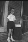 Aged 5 years, 1 day.
May 20 1947.
On the front porch of the Johnson Place.