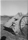 Aged 2 years, 10 months, 1 day.
March 20, 1945.
Young gent in wagon. At that time there was still a lot of machinery setting around that was left over from horse and buggy days.