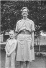 Aged 5 years, 3 months, 1 day.
August 20, 1947.
With Aunt Pearl. She was dad's sister. She lived in Clovis New Mexico. She brought us a radio that was the only radio we had until I graduated high school.