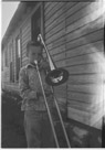 Aged 10 years, 4 months, 8 days.
September 27, 1952.
With the trombone. Let it be known that I was and still the worst trombone player in the long and storied history of the instrument. At no time did I produce any sound that could be considered musical with this poor tortured instrument. Sounds I produced on that poor unfortunate instrument were only suitable for B horror movies.  Someplace in musical instrument heaven there is a special place for martyrs to the cause of trombone music such as my little trombone. May it rest in peace.