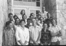 Aged 13 years, 11 months, 16 days.
May 4, 1956.
Eighth grade class - Mr. Humphrey teacher.
Front row - Patrick Higgins, Joy Speck, Curtis Leggett, Mike Wheeler, Eugene Frazier.
econd row - William 