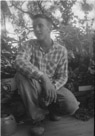 Aged 15 years, 3 months.
August 19, 1957. Amongst mom's flowers on the east side of the house.