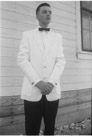 Aged 15 years, 7 months, 10 days.
December 29, 1957.
White sport coats were quite the thing back then.