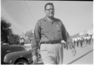 Aged 17 years, 5 months, 23 days.
Novemberf 11, 1959.

Veterans Day parade. 
Our band director Thomas Knox.