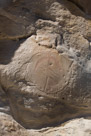 Shield with internal fringe indicated. An internal design is indicated  but is no longer legible.
