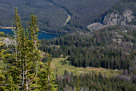 Beartooth Lake. Note the highway going away in the distance.