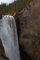 The lower falls of the Yellowstone river taken from about half way down Uncle Tom's trail. Note the people on the other side at the brink of the falls.