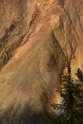 A close up of the rainbow at the base of the lower falls.