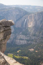 Upper and lower Yosemite falls from Glacier Point