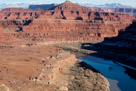 Looking down into th Colorado River. There is substantial ice at this point.