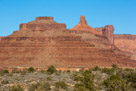 Nice view of the red rock formations. White Rim Sandstone forms the white line at the bottom.